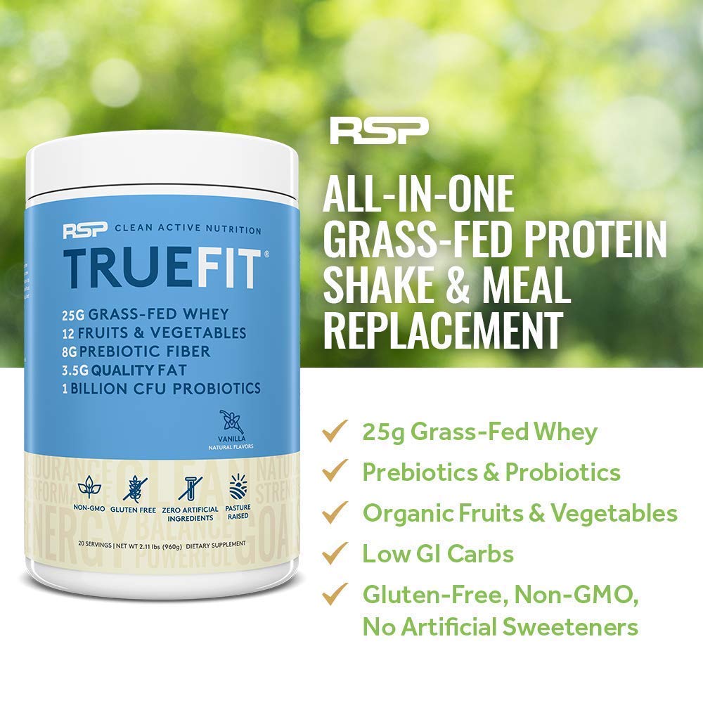 RSP NUTRITION TrueFit Protein Powder (Vanilla 2 LB) with AminoLean Pre Workout Energy RSP NUTRITION uk supplements