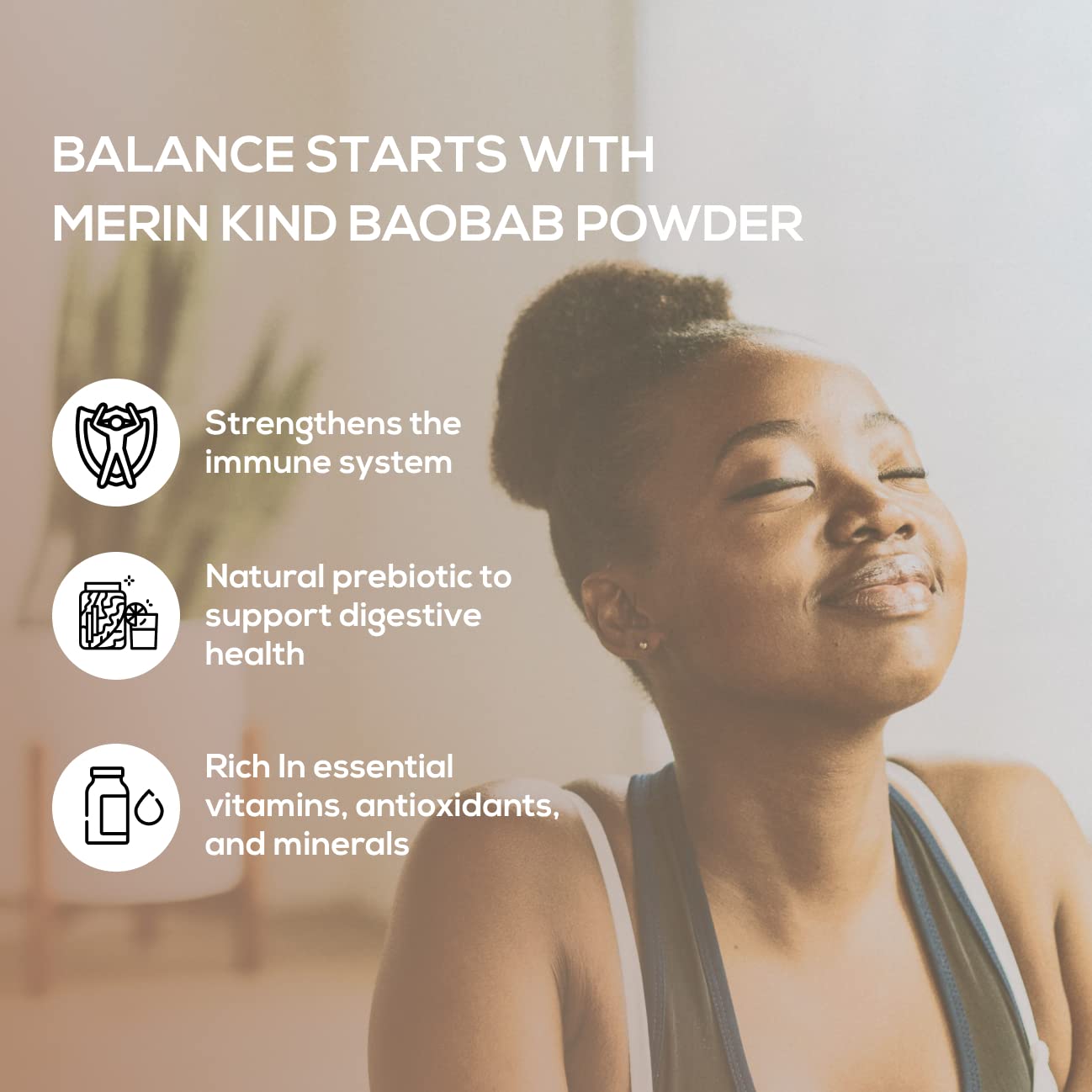 MERIN KIND Organic Baobab Powder - Prebiotic Fiber Supplement MERIN KIND uk supplements