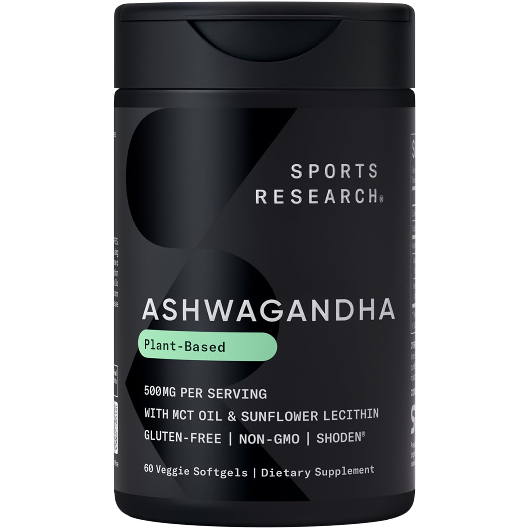 Sports Research® Ashwagandha Softgels with Coconut MCT Oil - Natural Adaptogen Made with Shoden® Ashwa for Relaxation, Calm & Sleep Support - Gluten Free & Vegan Friendly - 60 Count Sports Research uk supplements