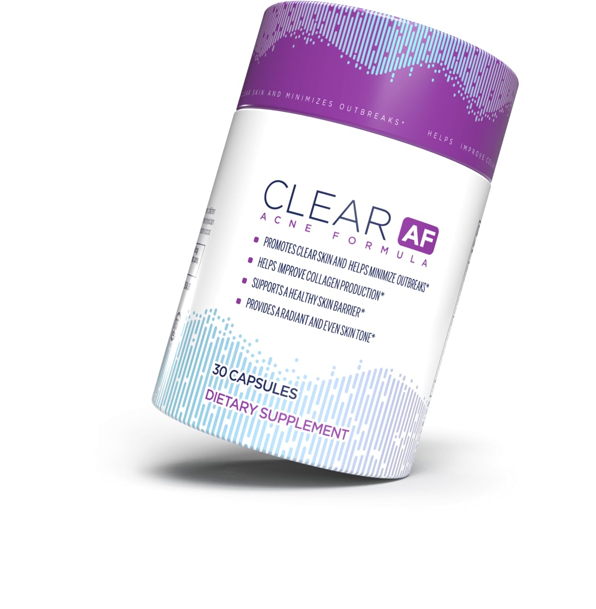 Clear AF Clear Skin Supplement | Skin Barrier Hydration & Clear Complexion Support with Vegan Ceramides, Zinc, Vitamin D3, B6, Riboflavin & Thiamine | Vegan Capsules | 30-Day Supply Clear AF uk supplements