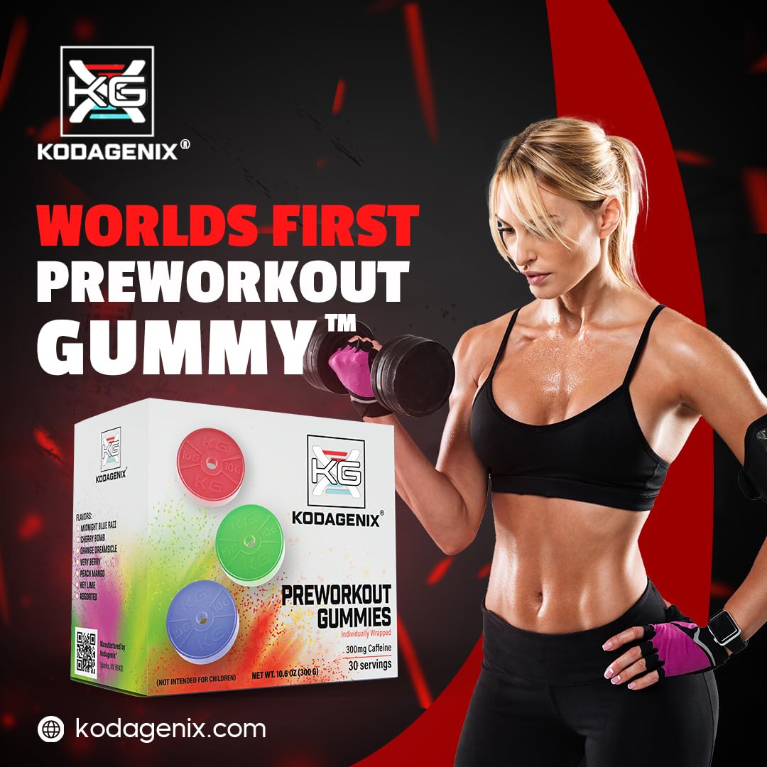 Kodagenix Pre Workout Gummies for Men and Women with Caffeine, L-Citrulline and Beta Kodagenix uk supplements