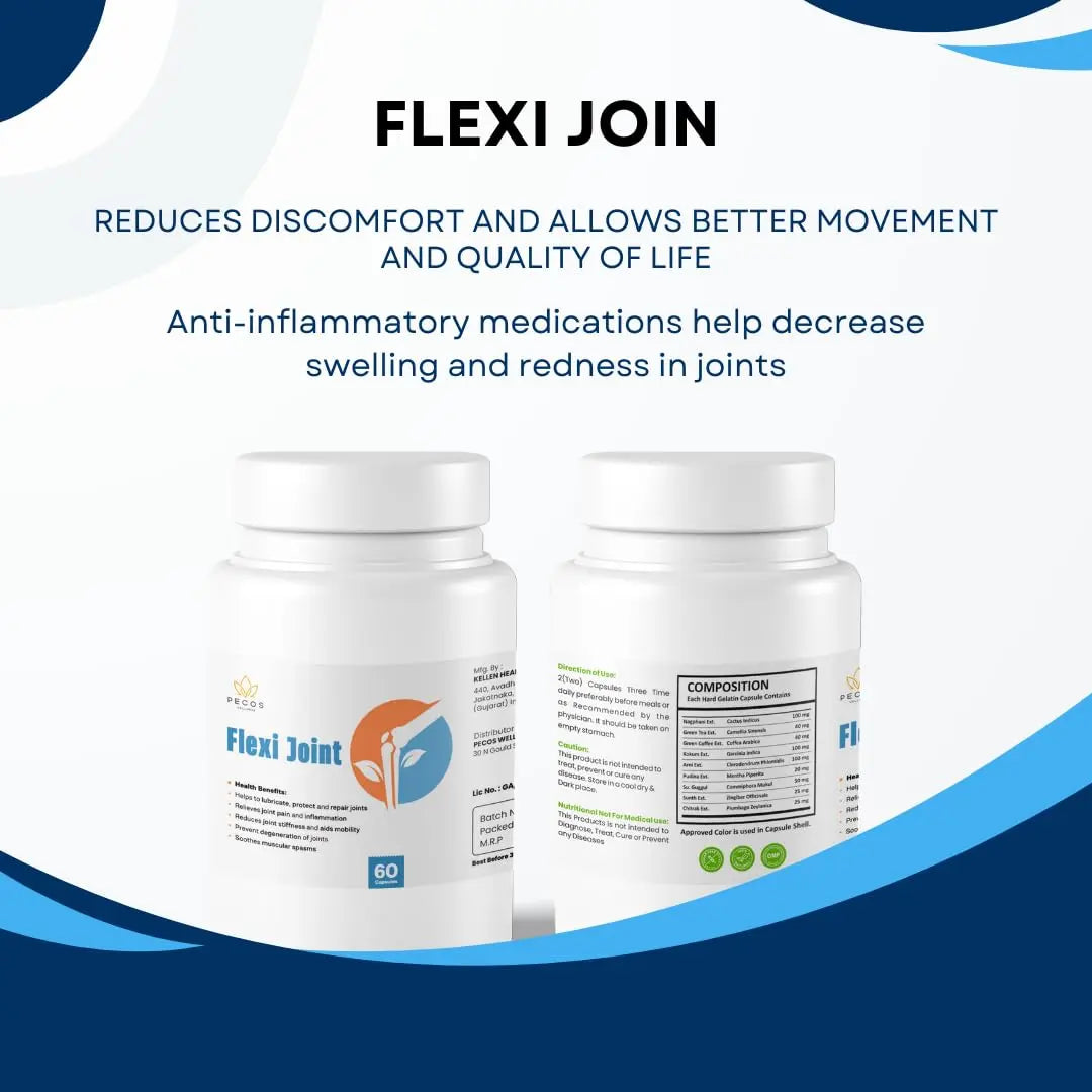 PECOS WELLNESS Flexi Joint Supplement for Joint Health, 60 Capsules, Supports Mobility and Joint Protection PECOS WELLNESS uk supplements