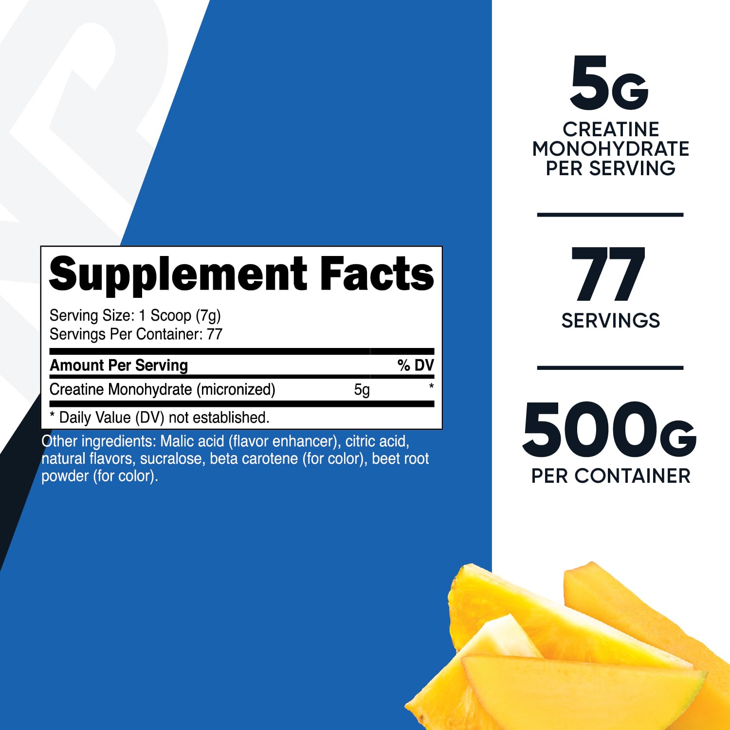 Nutricost Creatine Monohydrate Powder (Pineapple Mango, 500 Gram) - Micronized Nutricost uk supplements