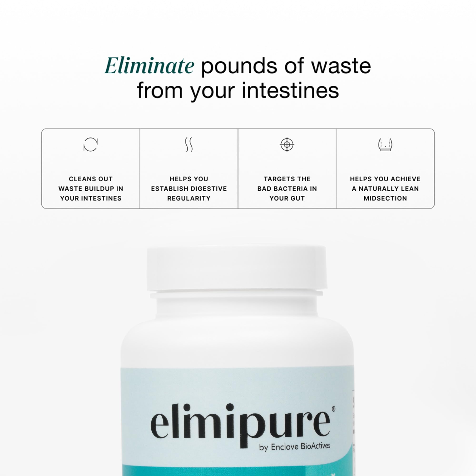 Elimipure Gut Cleanse & Restore Supplement: Natural & Effective Detox Cleanse Capsules | Fortify Your Microbiome | Effortless Morning Stools | Restore Your Gut from the Inside Out Elimipure uk supplements