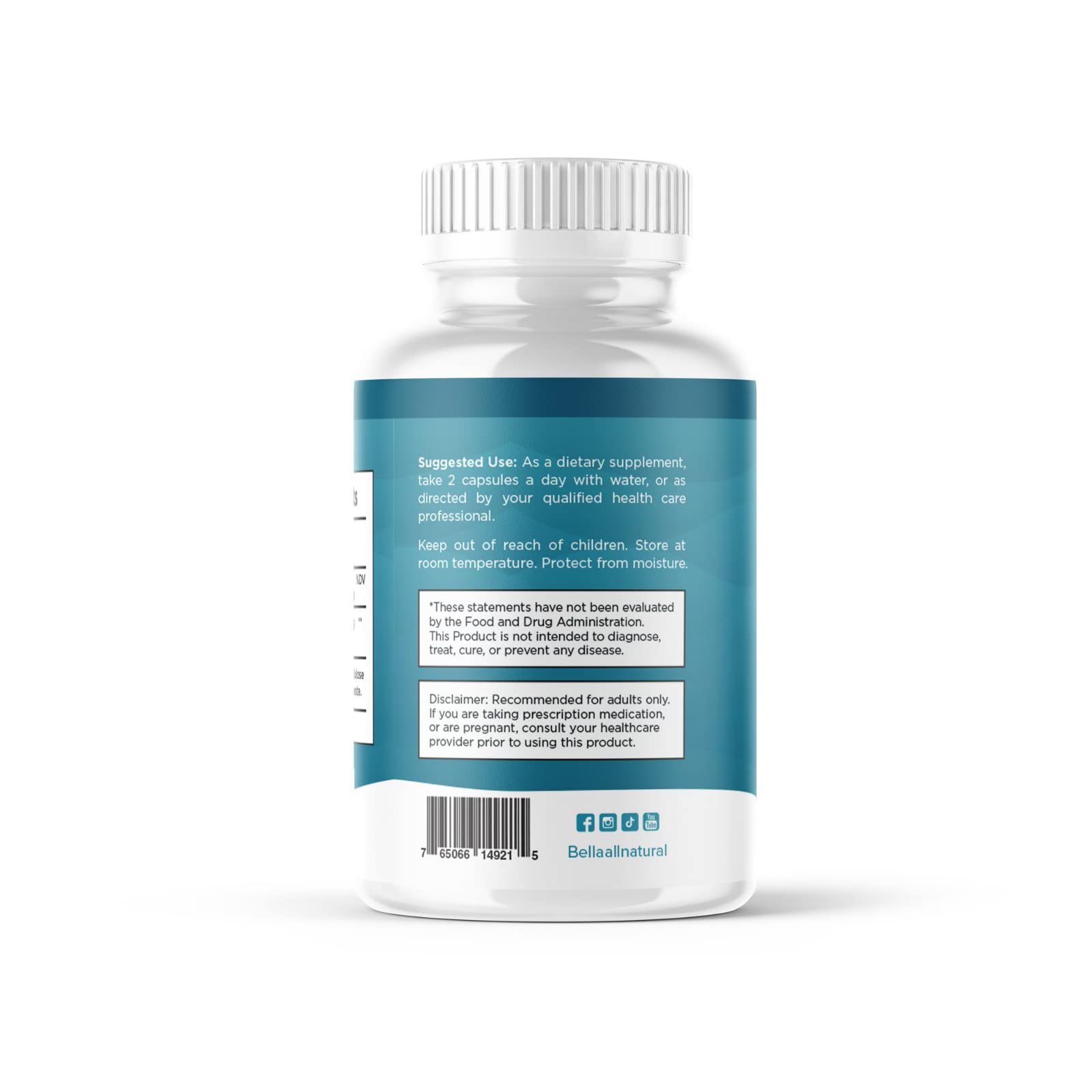 Bella All Natural Sea Moss Vitamins | Pure Sea Moss | Irish Sea Moss, 60 Capsules Bella All Natural uk supplements