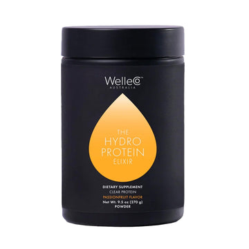 WelleCo HydroProtein Elixir, Potassium Electrolyte Powder with 15g Vegan Protein for Energy, Healthy Hair, Skin & Nails, Easy to Digest Powdered Electrolytes, Passionfruit, 9.5oz Jar WelleCo uk supplements