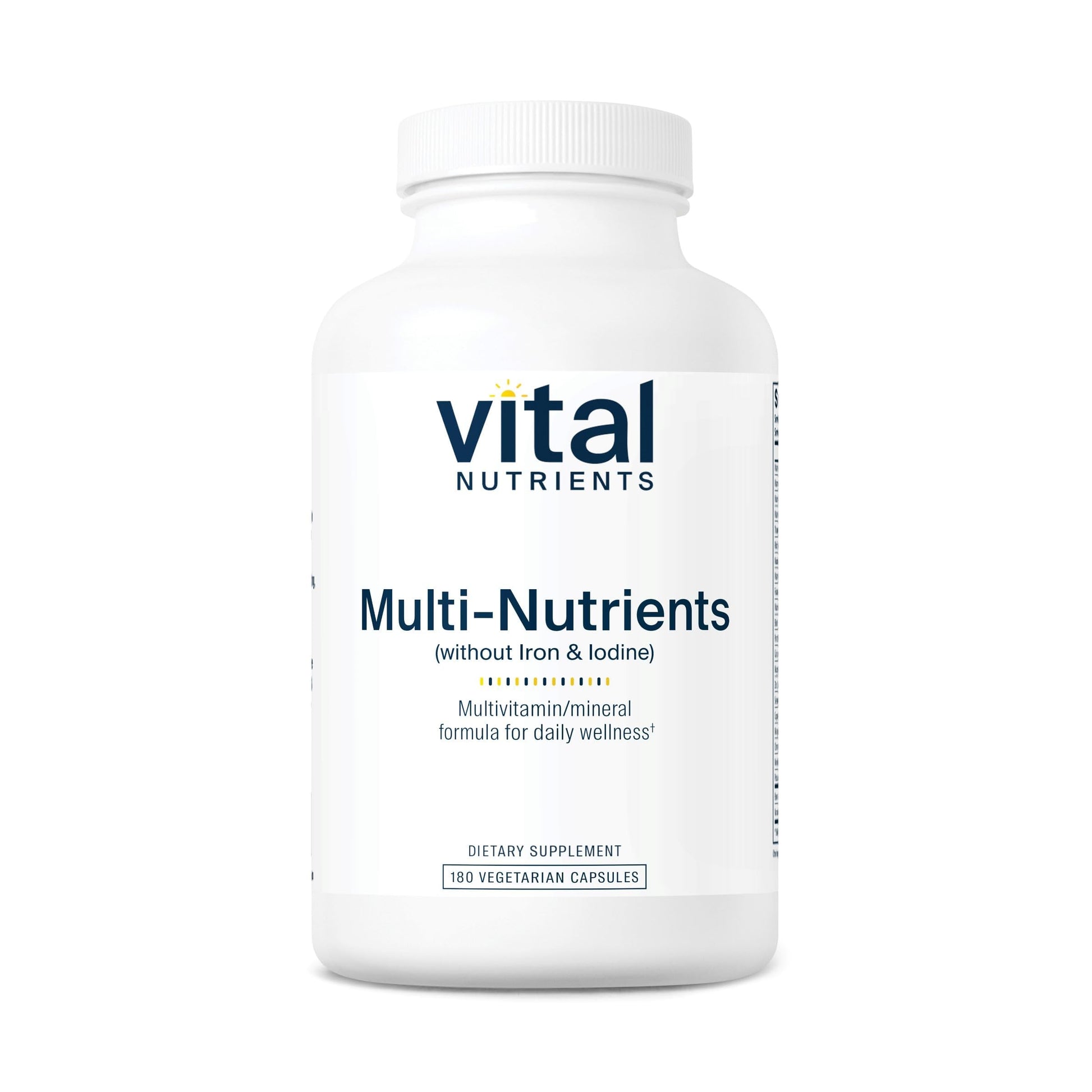 Vital Nutrients Multi-Nutrients (No Iron or Iodine) - Comprehensive Vegetarian Daily Multivitamin and Mineral Formula with Potent Antioxidants* - Gluten, Dairy, Soy Free - Non-GMO - 180 Capsules Vital Nutrients uk supplements