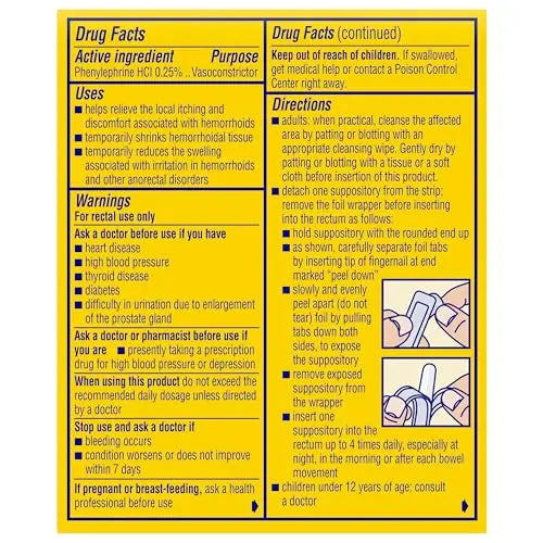 Preparation H Hemorrhoid Suppositories For Itching And Discomfort Relief - 12 Count (Pack of 1) Preparation H uk supplements