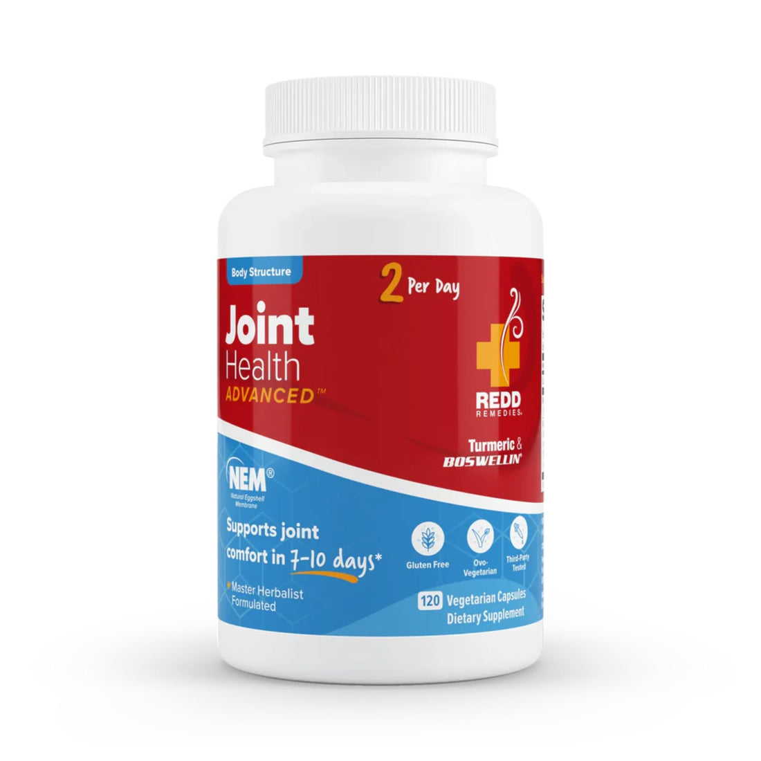 Redd Remedies, Joint Health Advanced, Helps Strengthen Connective Tissue and Cartilage, Fast-Acting Comfort with Boswellia Serrata and Turmeric, 120 Vegetarian Capsules Redd Remedies uk supplements