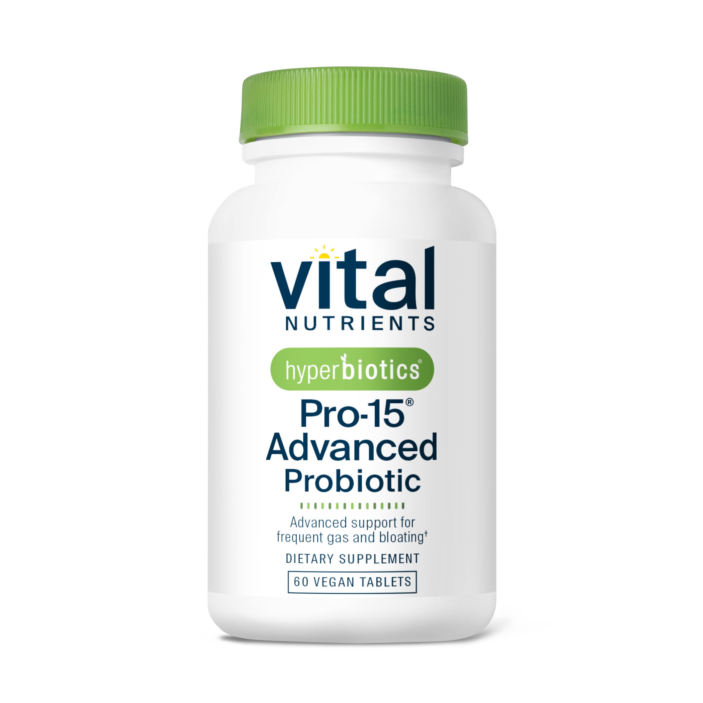 Hyperbiotics Vital Nutrients Pro-15 Advanced Probiotics for Women and Men | 15 Strains + Kiwifruit | Clinically Studied Daily Probiotics for Digestive Health, Gas, & Bloating | 60 Vegan Tablets Hyperbiotics uk supplements