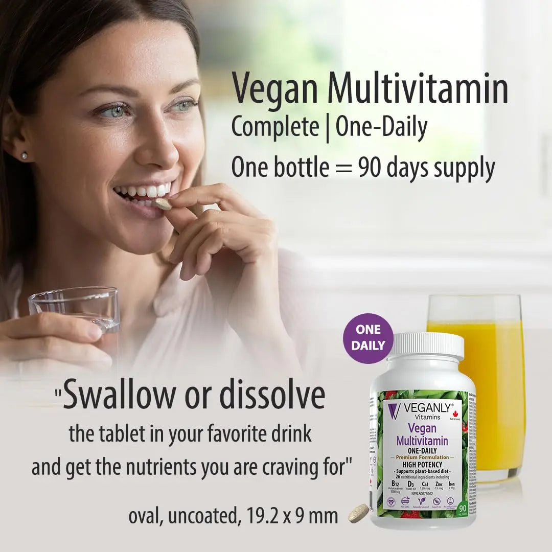 VEGANLY Vitamins Vegan Multivitamin One-Daily, (90 Veg Tablets). Complete Nutrition Support for Plant-Based, Vegan or Vegetarian Diets VEGANLY Vitamins uk supplements