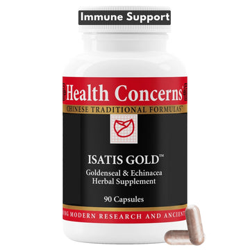 Health Concerns Isatis Gold - Immune System Support & Respiratory Tract Supplements - Echinacea, Platycodon, Goldenseal & Ligusticum Root Extract - 90 Capsules Health Concerns uk supplements