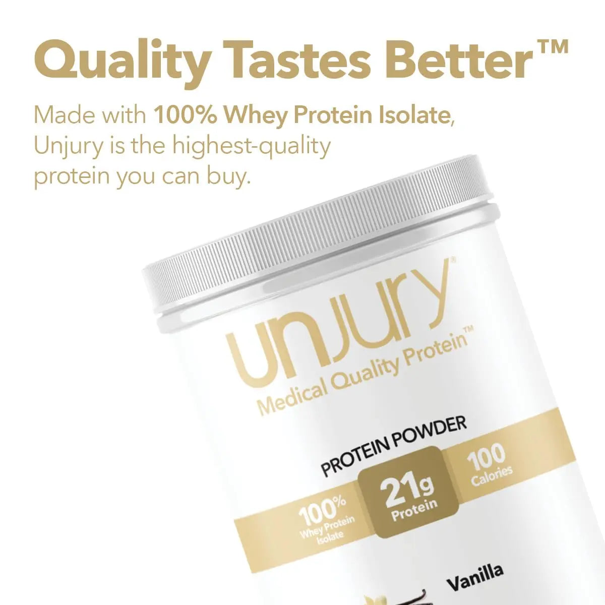 Unjury Whey Protein Powder | Vanilla | 21g 100% Whey Isolate Protein Powder | Low Carb and Lactose Free | Gluten Free | Certified Kosher | 15 Servings Unjury uk supplements