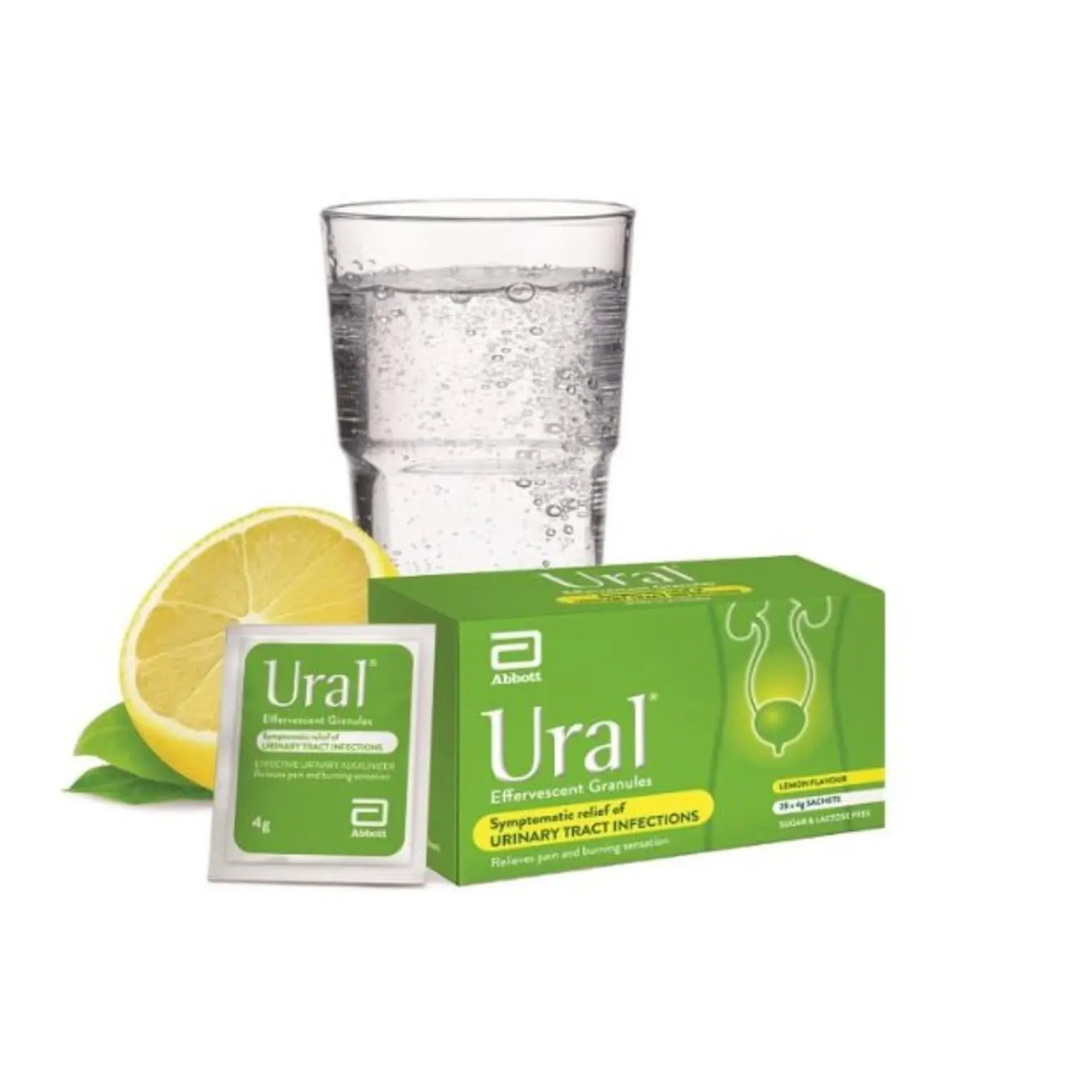 Ural Effervescent Powder 4G * 28 Sachets Urinary Alkalinizer Cystitis Relief Ural uk supplements