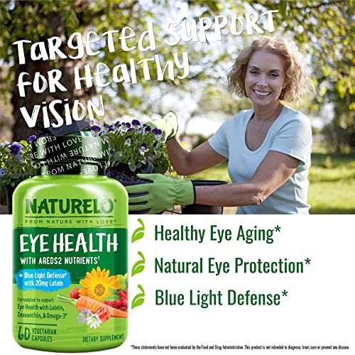 NATURELO Eye Vitamins - AREDS 2 Formula Nutrients with Lutein, Zeaxan NATURELO uk supplements