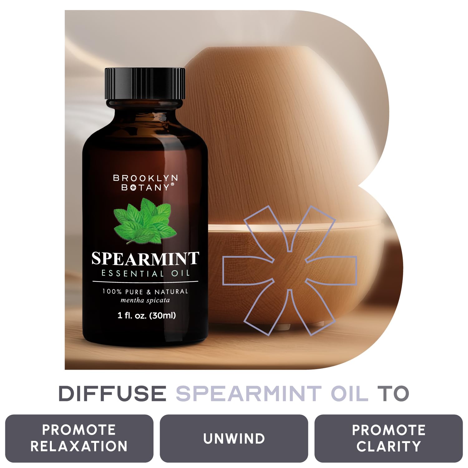 Brooklyn Botany Spearmint Essential Oil – 100% Pure and Natural – Premium Grade Oil Brooklyn Botany uk supplements
