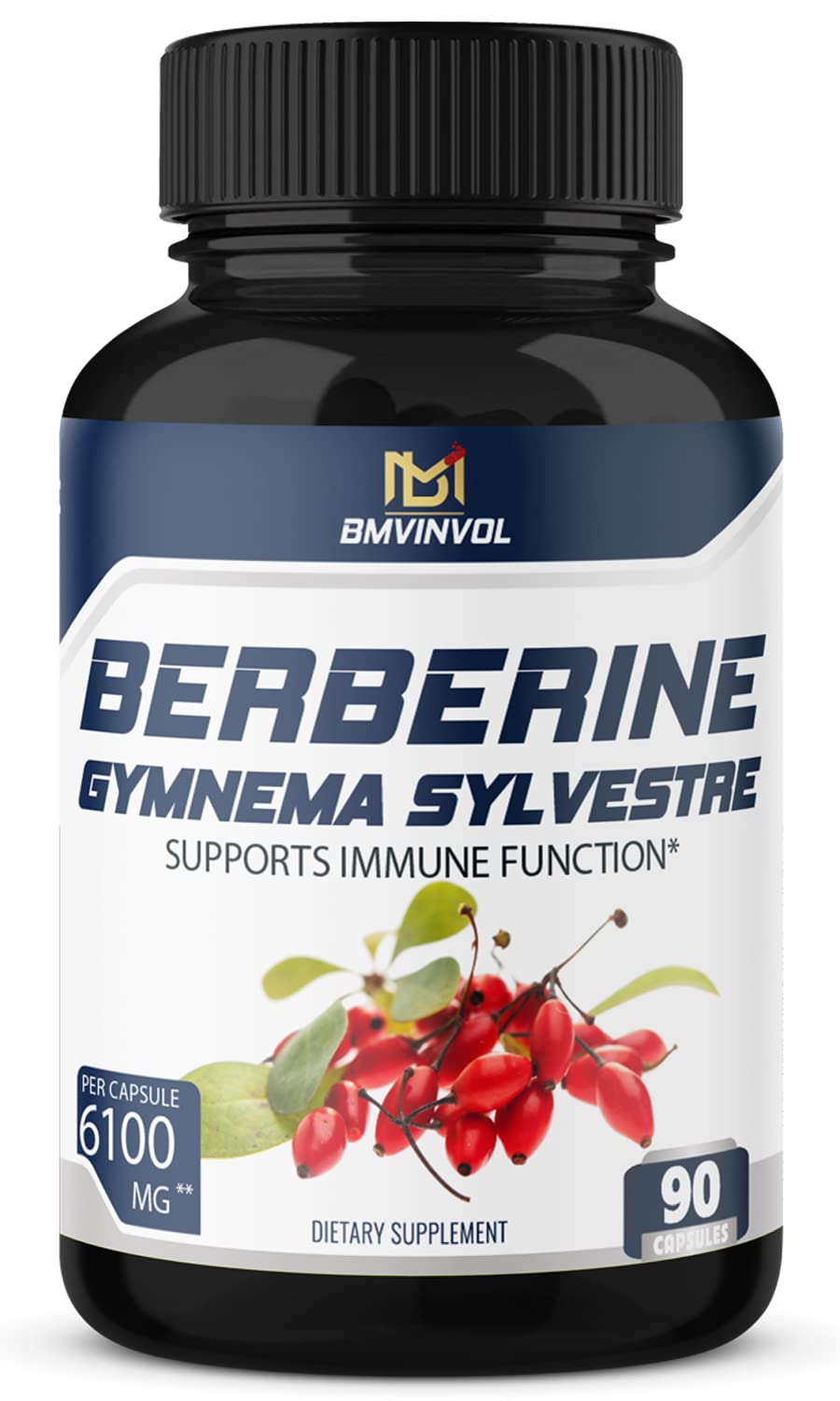BMVINVOL 5-in-1 Berberine Supplement 6100mg with Ceylon Cinnamon, Gymnema BMVINVOL uk supplements
