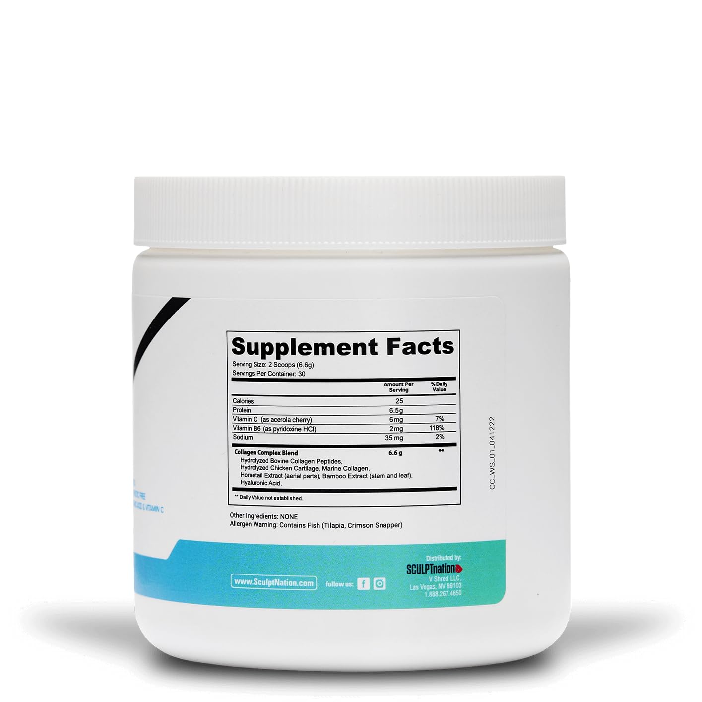 Sculpt Nation by V Shred Collagen Peptides Powder - Types I, II, and III Collagen Plus Sculpt Nation uk supplements