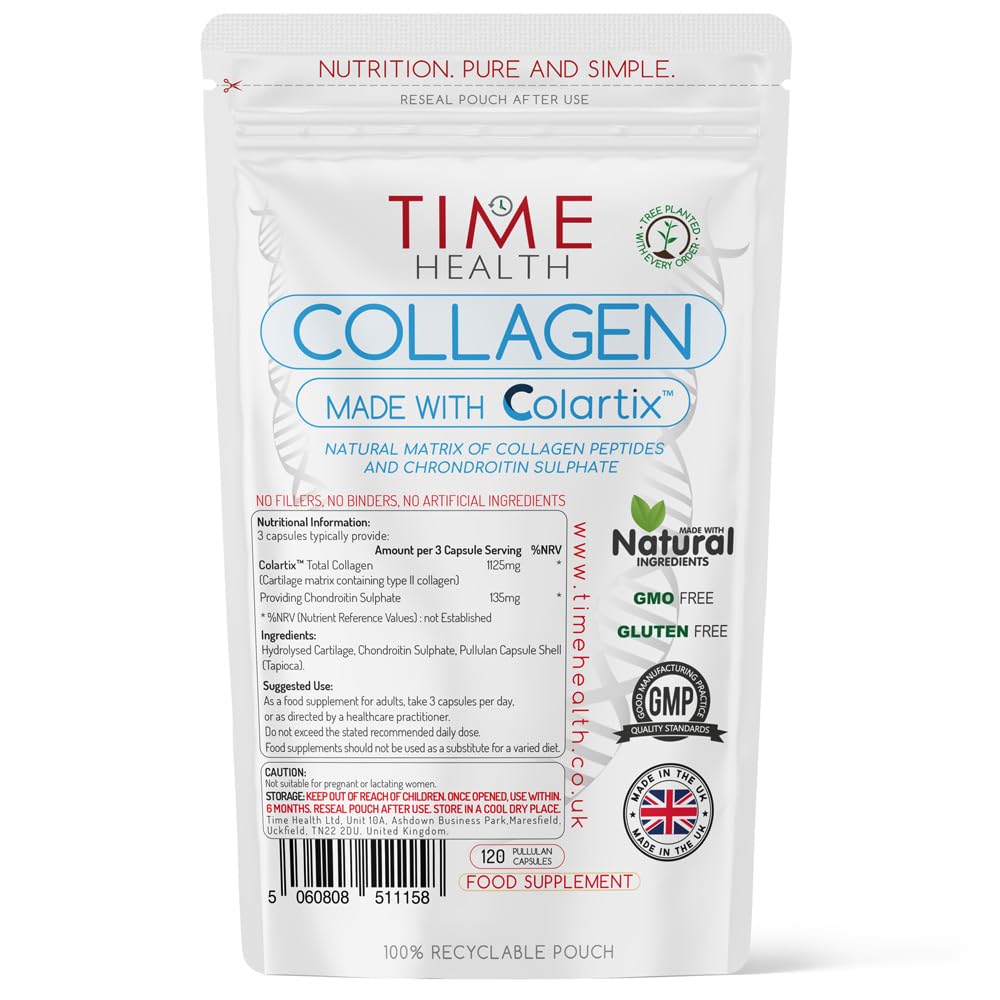 New: Colartix™ Collagen - 120 Capsules - Joint Specific Type II Collagen from Cartilage Time Health uk supplements