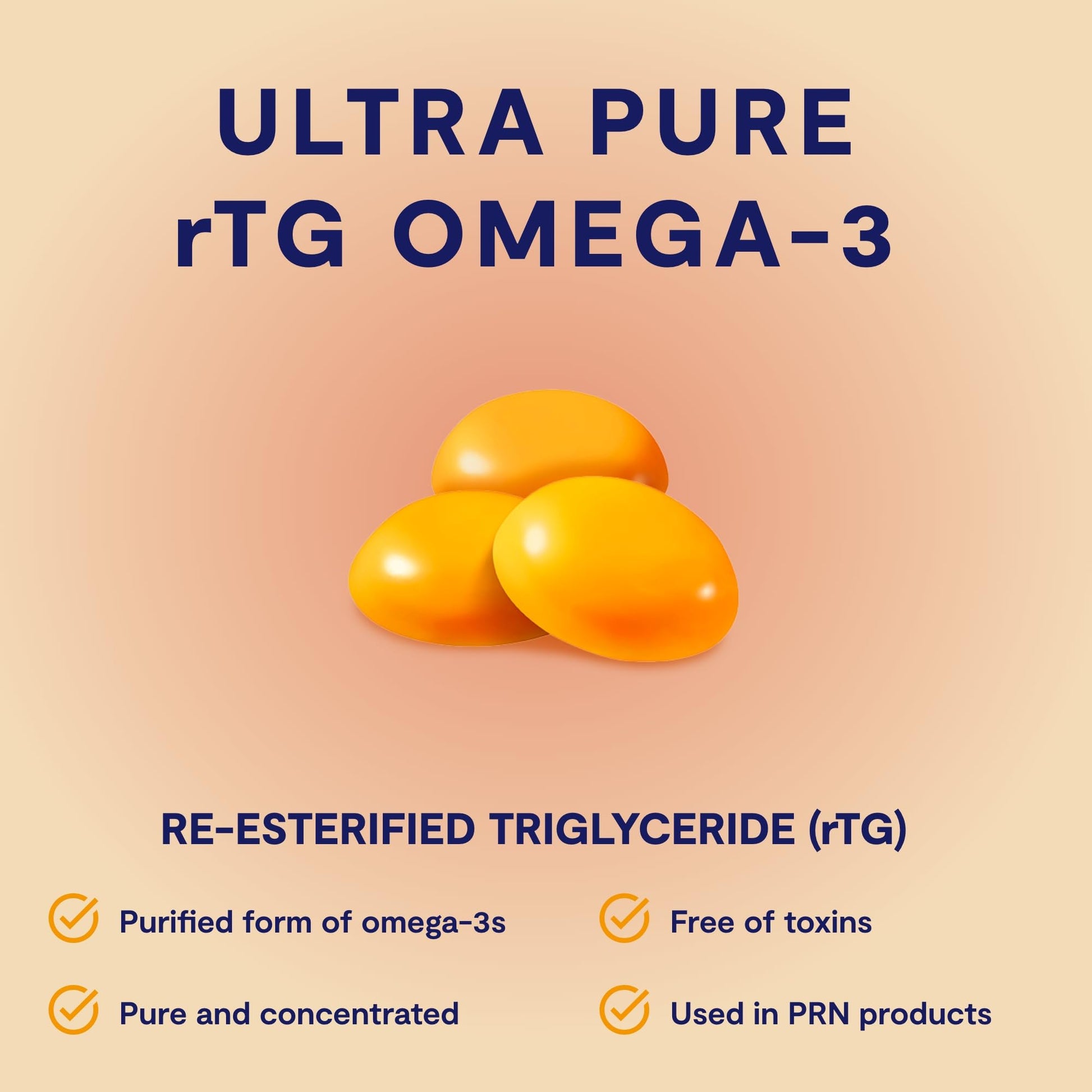 Omega 3 Gummy Chewables - 90 Gel Chews, 30-Day Supply, Citrus Flavor - 1760mg Ultra-Pure rTG Omega 3 for Eye, Heart, Brain, Joint & Immune Health PRN Physician Recommended Nutriceuticals uk supplements