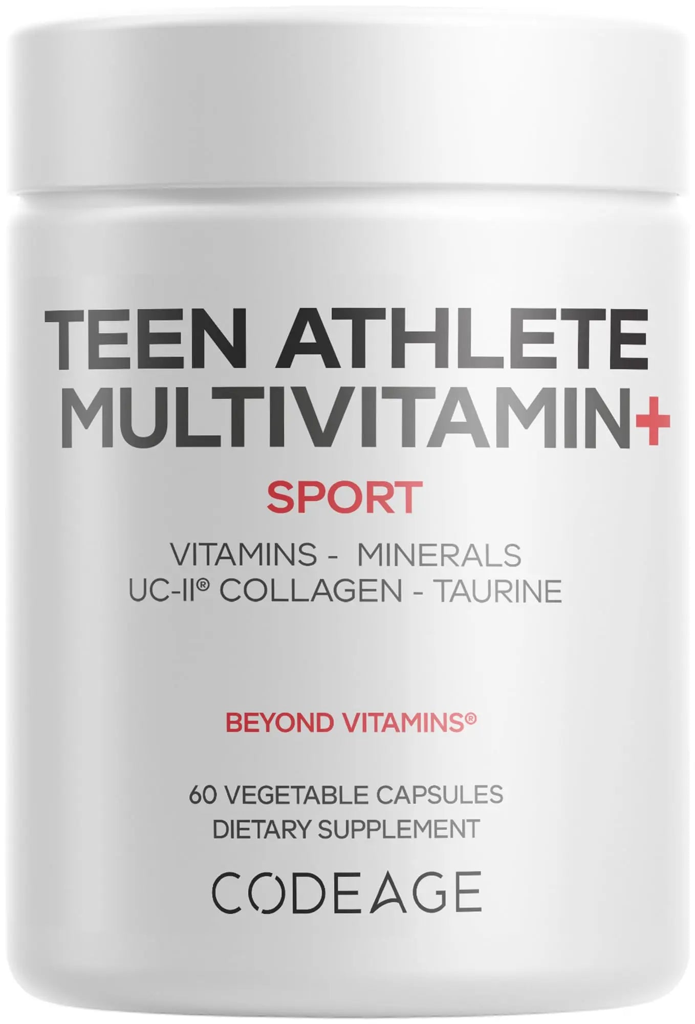 Codeage Teen Athlete Multivitamin+ Sports Supplement - Creatine, Methylated B Vitamins, Taurine, UC-II Collagen Codeage uk supplements