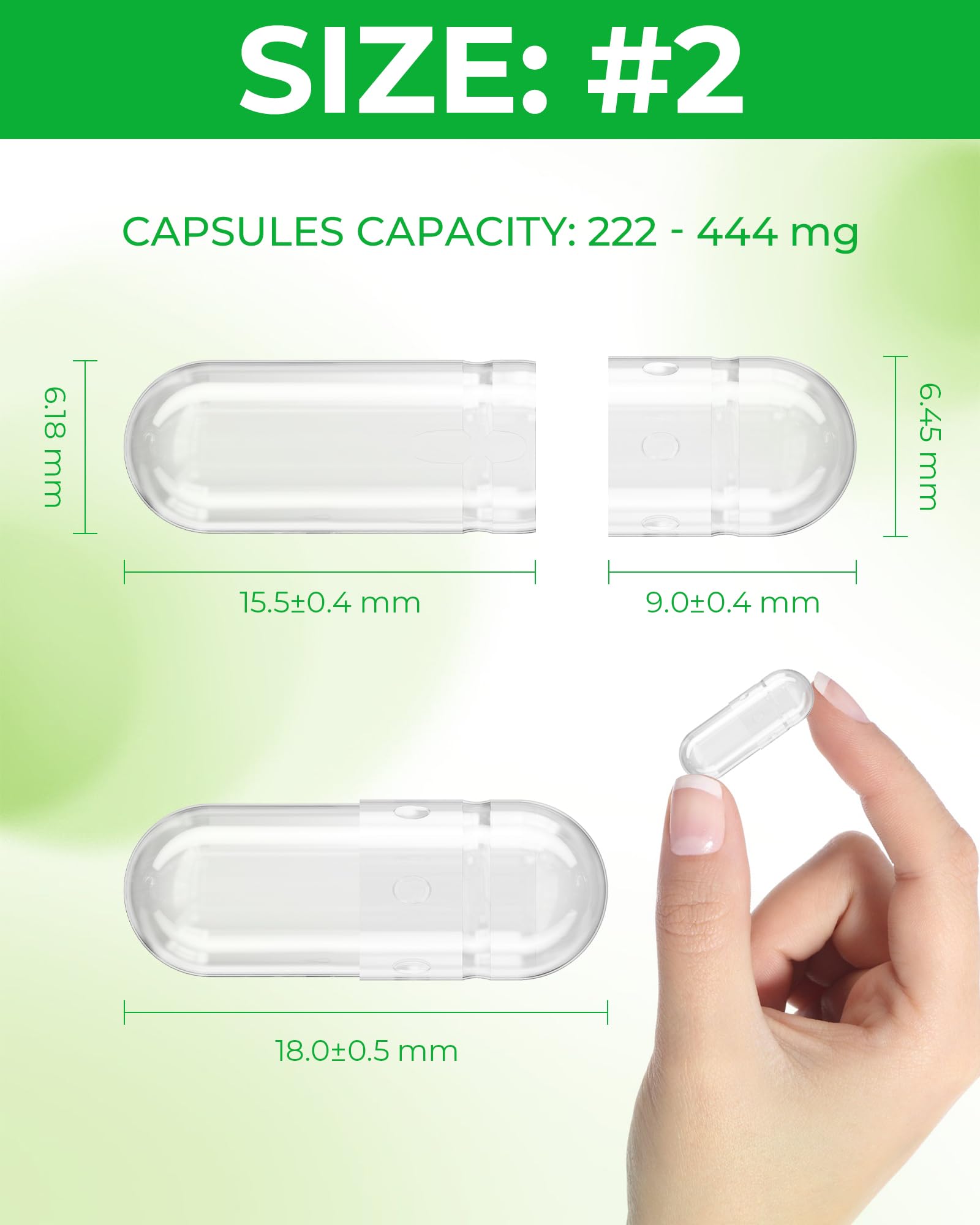 Angtai JN Vegan Empty Pill Capsules Size 2 Plant Based Clear (100 Count) Gluten Free, Non-GMO, Halal Certified Caps Filling Kit with 2 Spoons for Vegetarian DIY Your Own Supplements Angtai JN uk supplements