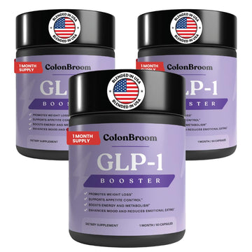 ColonBroom GLP-1 Weight Management Supplement for Women & Men - GLP1 Supports Gut Health, Metabolic Wellness & Appetite Regulation - Vegan, Gluten-Free Diet Capsules | 180 Count (New Formula) ColonBroom uk supplements