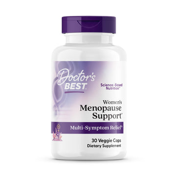 Doctors Best Womens Menopause Support (Soy Isoflavone, Black Cohosh, Chaste Tree), Multi-Symptom Relief, Non-GMO, Gluten Free, Vegan 30 Veggie Caps Doctor's BEST uk supplements