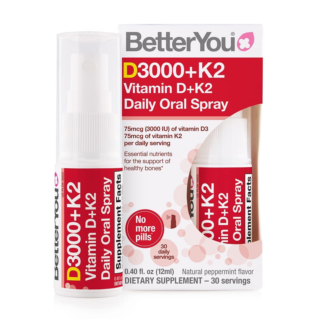 BetterYou D3000 + Vitamin D + K2 Spray 12ml BetterYou uk supplements