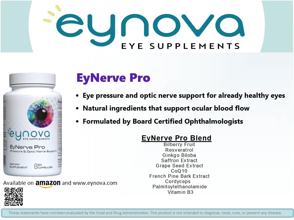 Eynova Eye Supplements - EyNerve Pro - Pressure and Optic Nerve Support Eynova Eye Supplements uk supplements