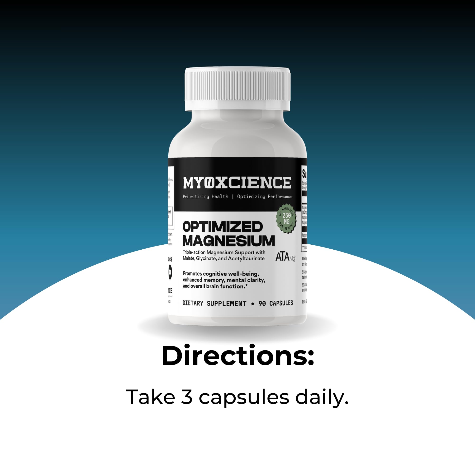 MYOXCIENCE Optimized Magnesium Glycinate + Magnesium Taurate (as ATAmag®) for High Brain Bioavailability to Support Stress Relief and Sleep | 30 Servings MYOXCIENCE uk supplements