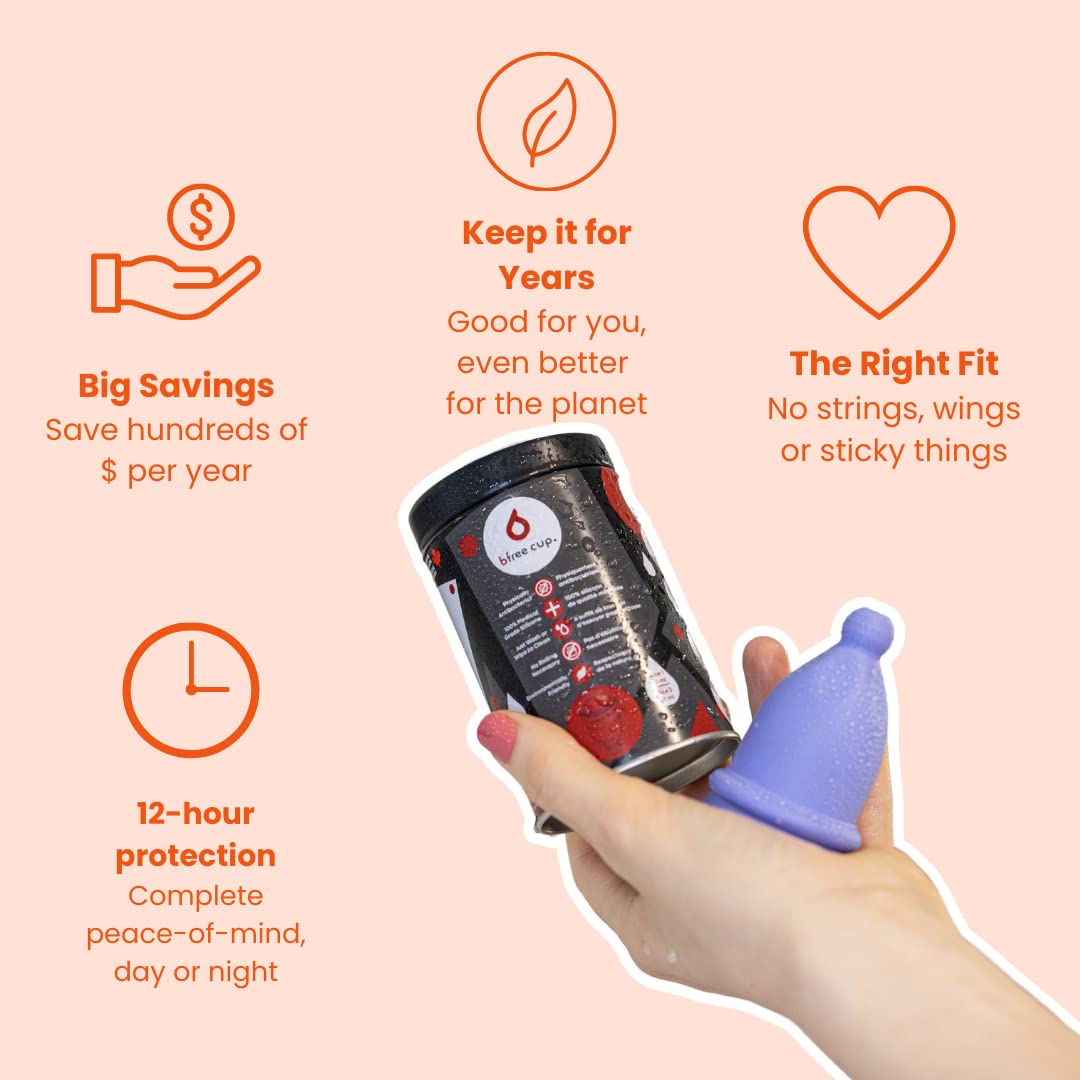 Bfree Menstrual Cup - Reusable Period Cup Leak-Free Eco-Friendly Tampon/Pad Alternative Bfree Cup uk supplements