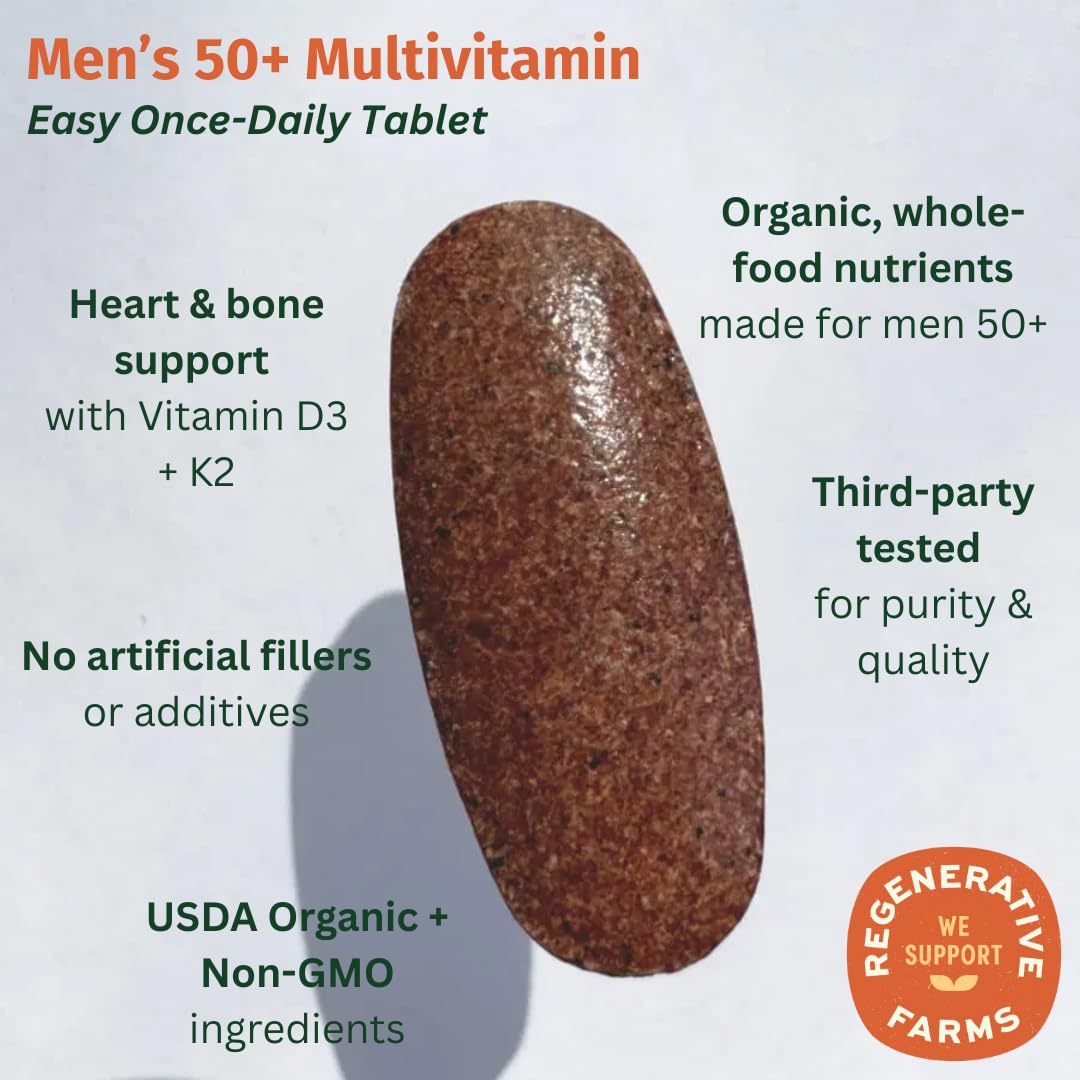 EarthFirst Organic Women's & Men's 50+ Once Daily Multi Bundle,19 Vitamins from Herbs & Superfoods, 30 Count EarthFirst Organic uk supplements