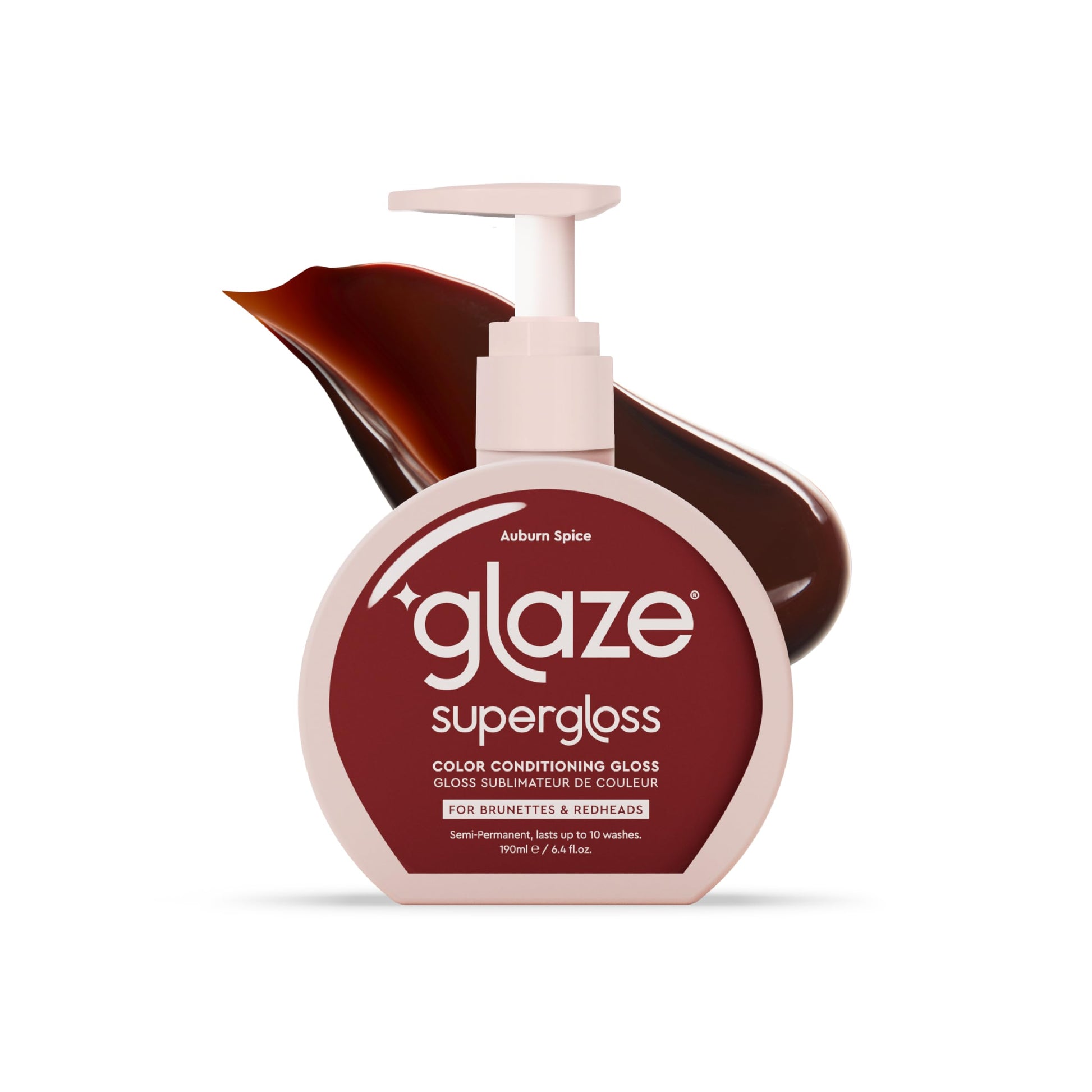 Glaze Color Conditioning Gloss - Tinted Moisturizer for Brown or Red Hair, Boosts Color and Shine, Repairs Damage - Auburn Spice, 6.4 oz glaze uk supplements