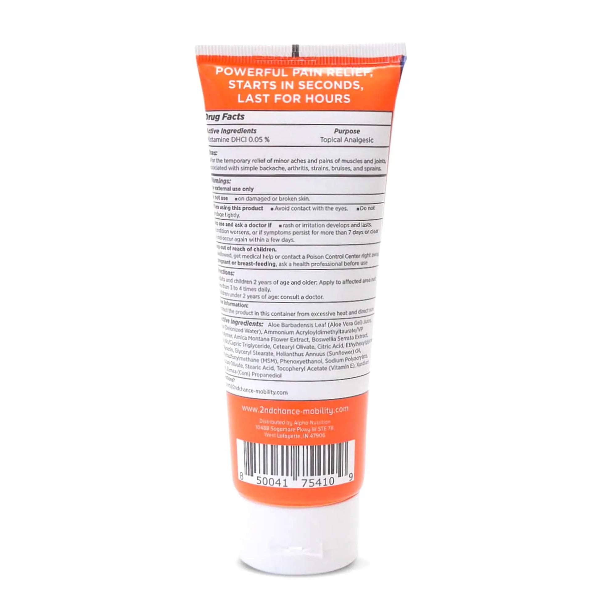 2nd Chance Mobility Pain Relief Cream, No Odor, Non-Greasy, Deep Penetrating, Moisturizing Topical Cream for Joint, Back, Muscle Ache Pain 3.4oz 2ND CHANCE MOBILITY uk supplements