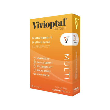 Vivioptal Multi 30 Softgels, Multivitamin & Multimineral, Gluten Free, German Formula Vivioptal Vitamins uk supplements