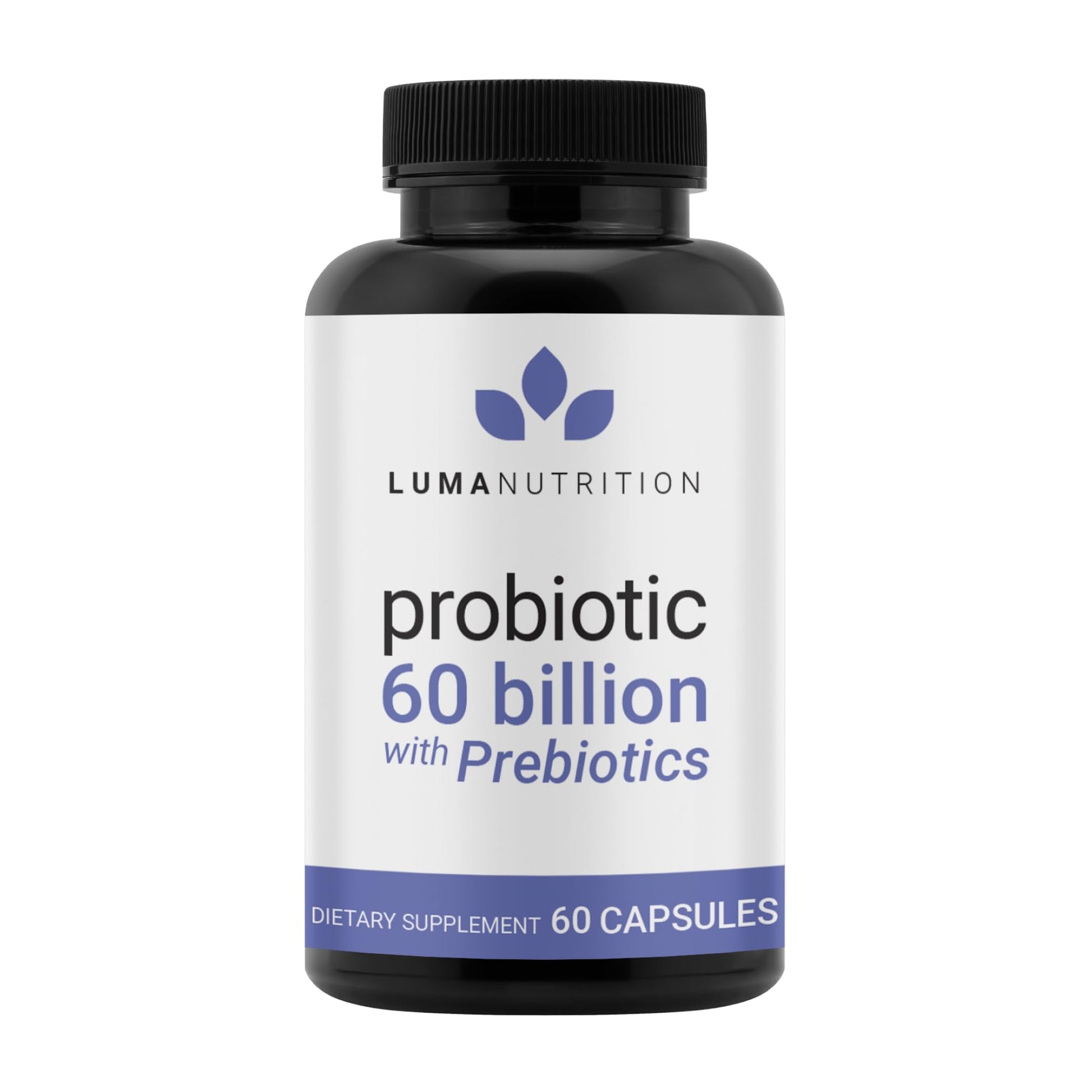 Luma Nutrition Probiotics 60 Billion CFU with Prebiotics - Probiotics for Women and Men - Formulated for Digestive Enzyme Health - Vegan & Gluten-Free - 60 Capsules Luma Nutrition uk supplements
