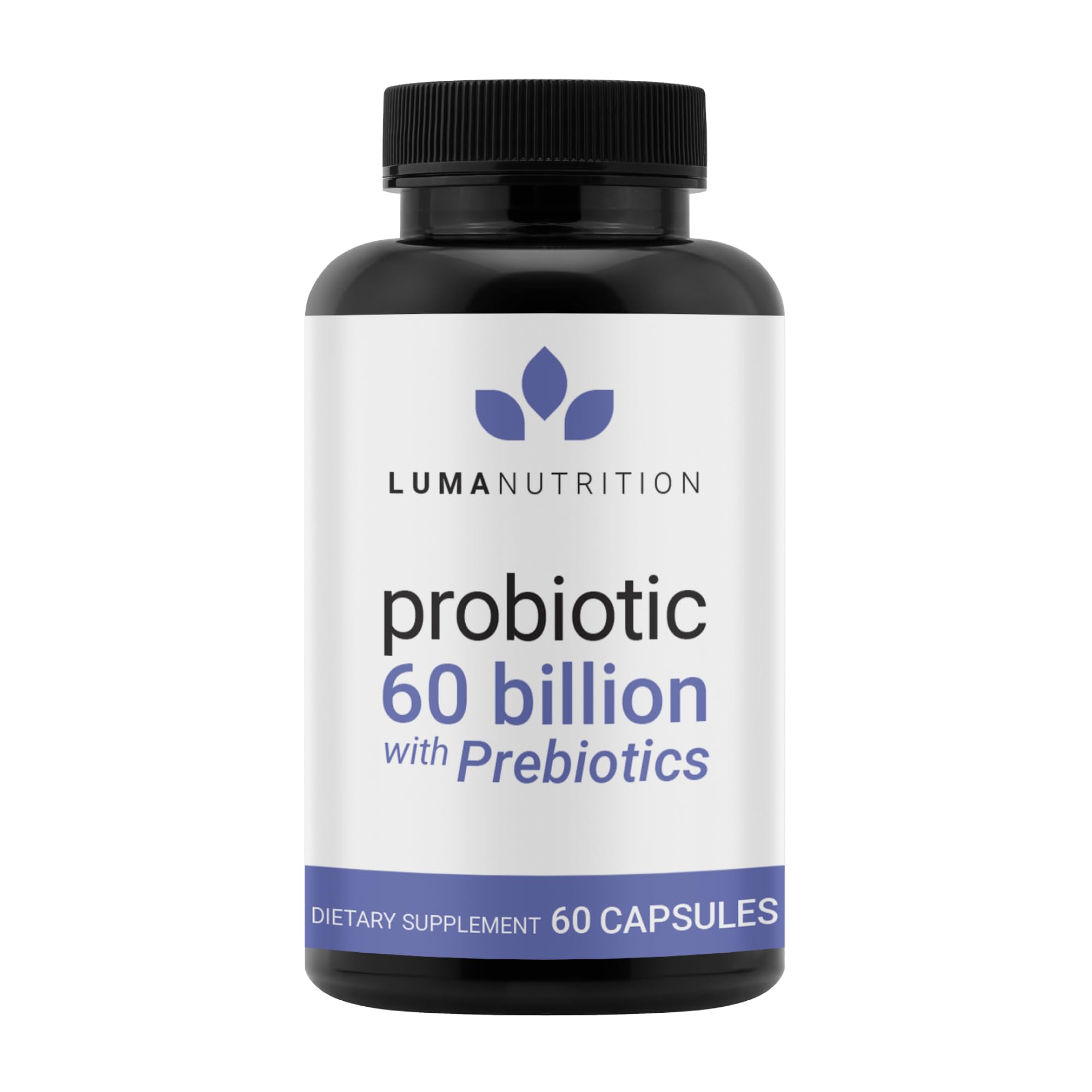 Luma Nutrition Probiotics 60 Billion CFU with Prebiotics - Probiotics for Women and Men - Formulated for Digestive Enzyme Health - Vegan & Gluten-Free - 60 Capsules Luma Nutrition uk supplements