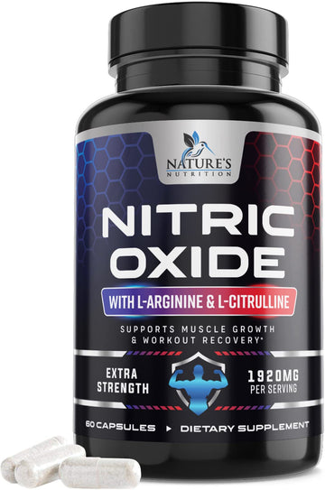 Extra Strength Nitric Oxide Supplement L Arginine 3X Strength - Citrulline Malate, AAKG Nature's Nutrition uk supplements