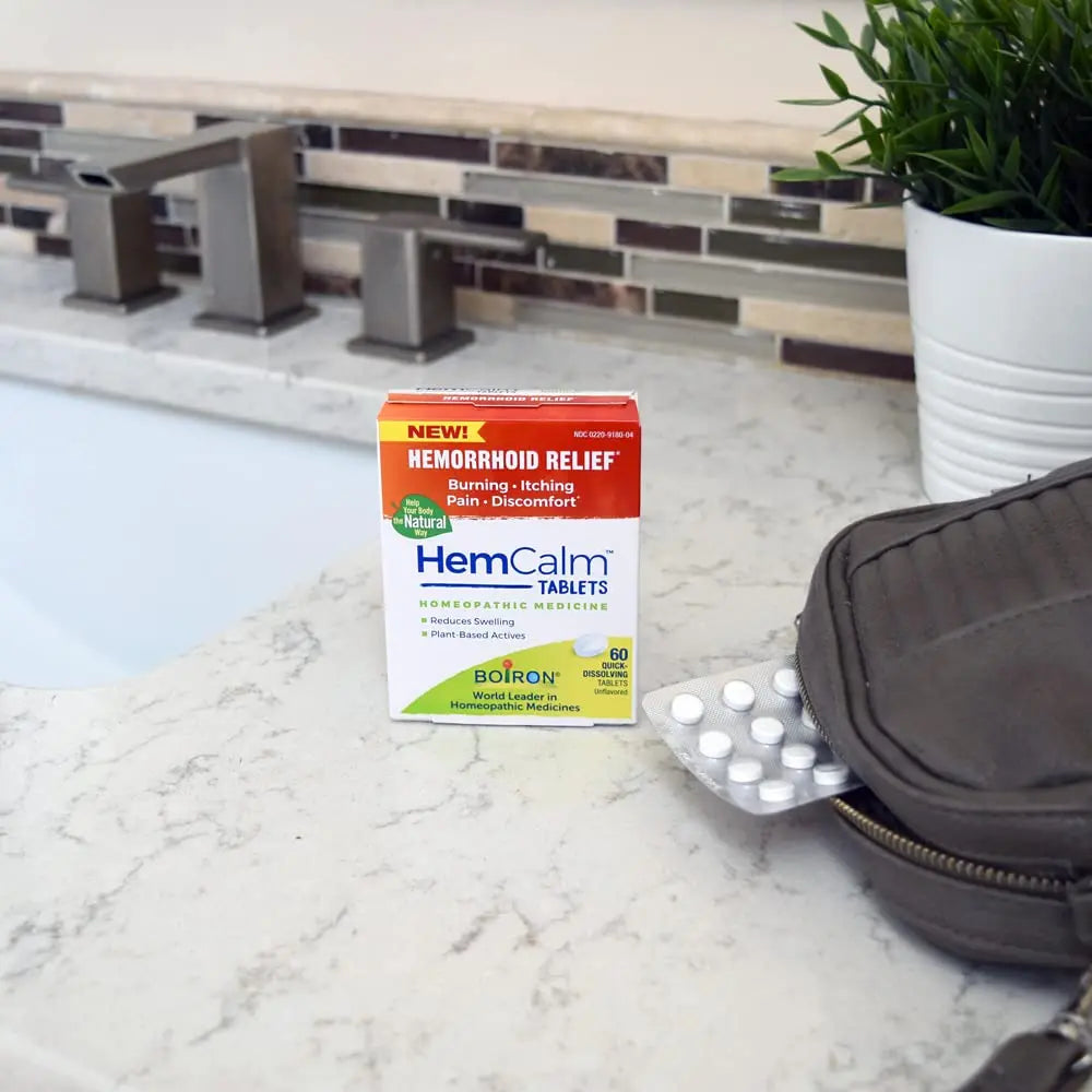 Boiron HemCalm Tablets for Hemorrhoid Relief of Pain, Itching, Swelling or Discomfort - 60 Count Boiron uk supplements