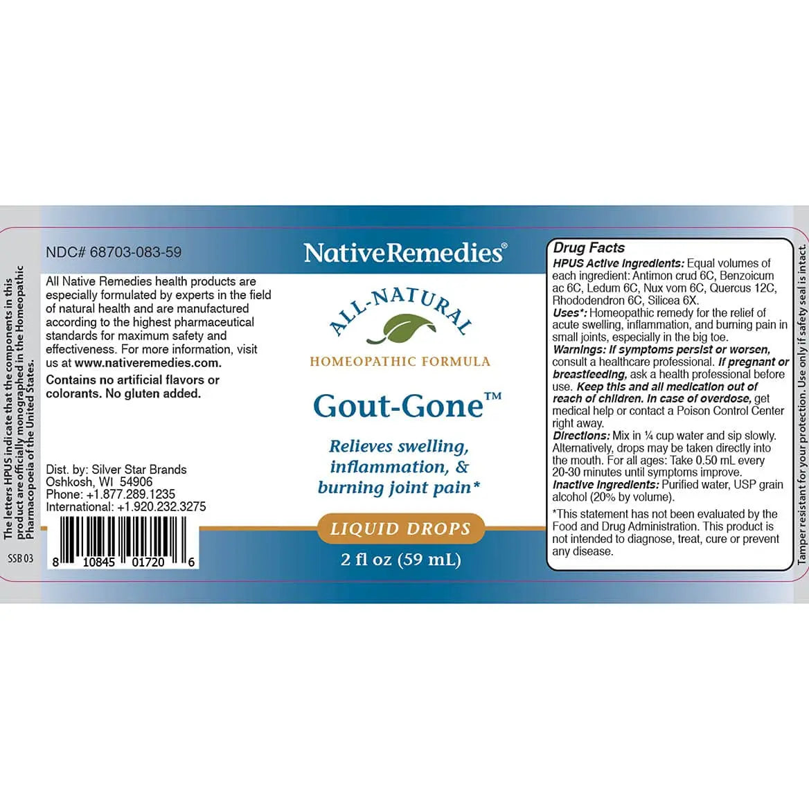 Native Remedies Gout-Gone 2 Pack Native Remedies uk supplements