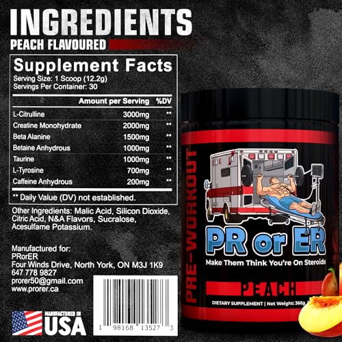 PR or ER Pre Workout Powder for Men and Women, Pre-Workout Energy Supplement PR or ER uk supplements