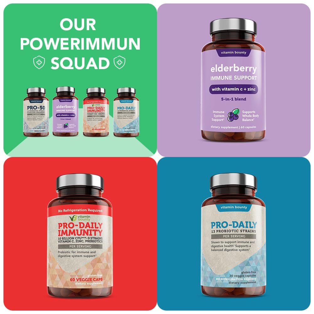 Vitamin Bounty Pro-50 Probiotics Supplement- 13 Probiotic Strains, Gut Health Vitamin Bounty uk supplements