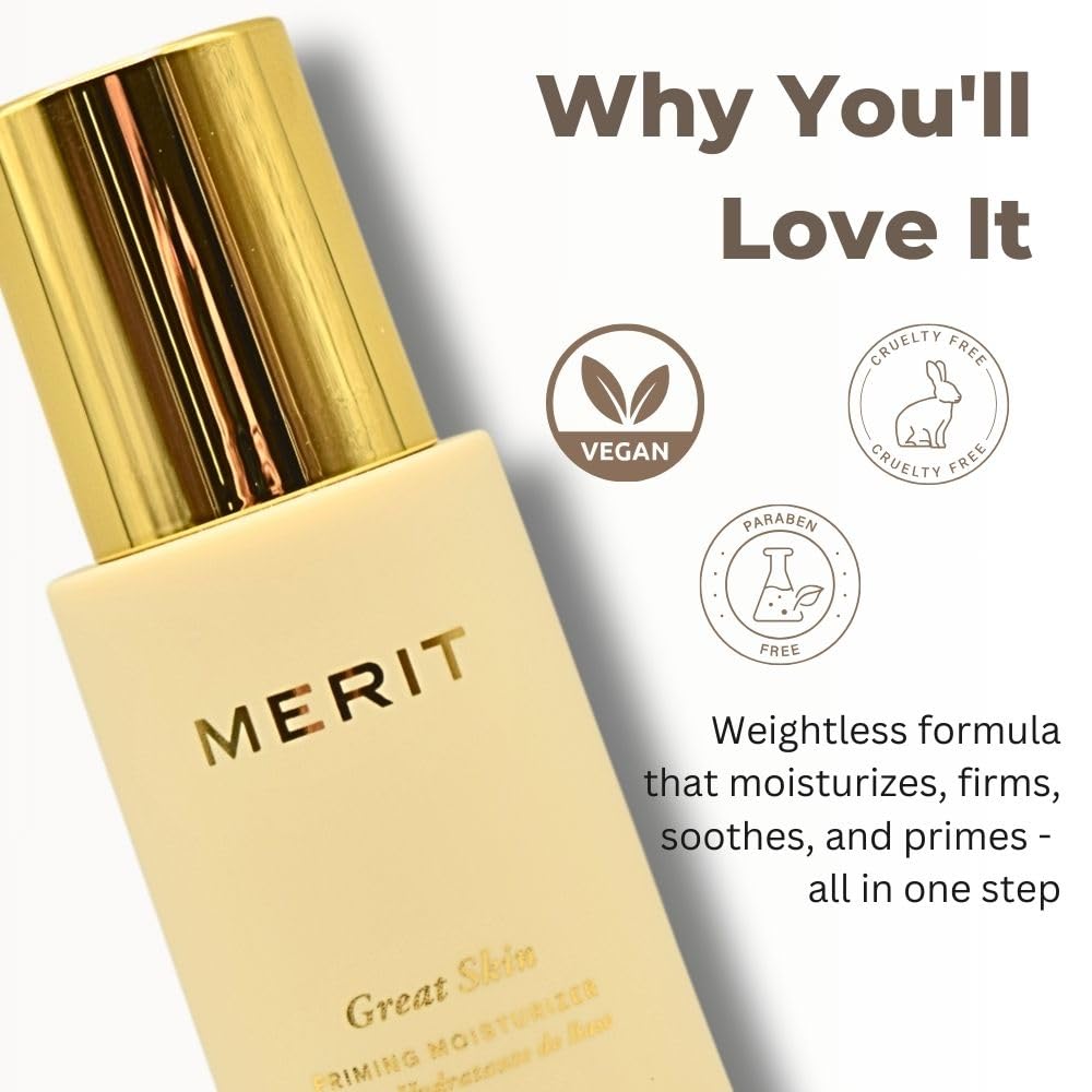 Merit Great Skin Priming And Firming Moisturizer With Peptides And Hyaluronic Acid Merit uk supplements