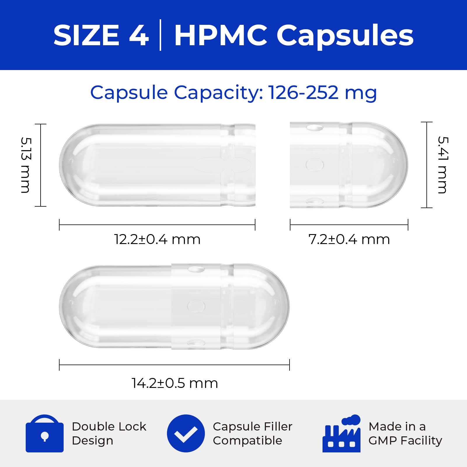 ATLEMISME Empty Vegan Capsules Size 4 - Vegan Capsules DIY Vegetable Capsule Filling - Veggie Caps with 2 Micro Lab Spoons for Capsule Filling ATLEMISME uk supplements