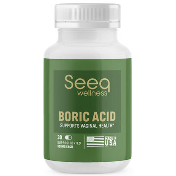 Seeq Wellness Boric Acid Vaginal Suppositories - Helps Support Odor Control and Balance Vaginal PH Seeq Wellness uk supplements