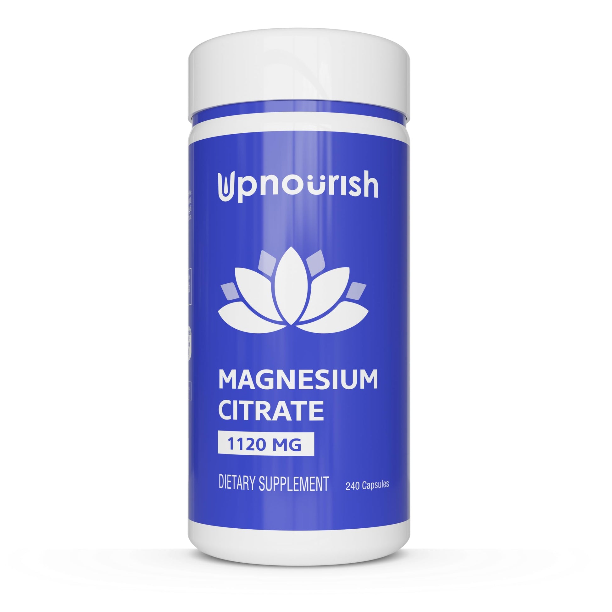 UpNourish Pure Magnesium Citrate (Citrato de Magnesio) 1120mg, 240 Capsules UpNourish uk supplements