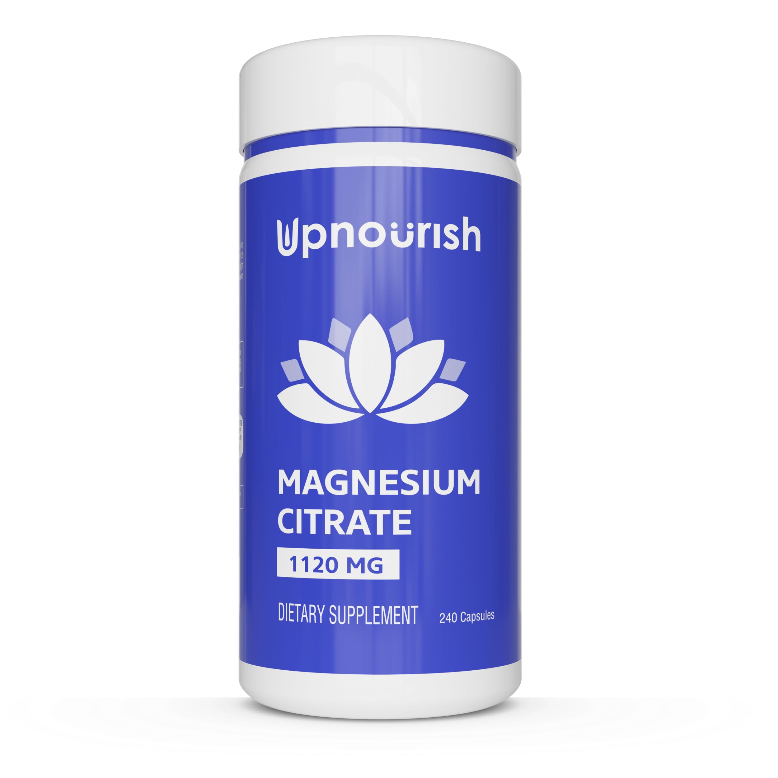 UpNourish Pure Magnesium Citrate (Citrato de Magnesio) 1120mg, 240 Capsules UpNourish uk supplements