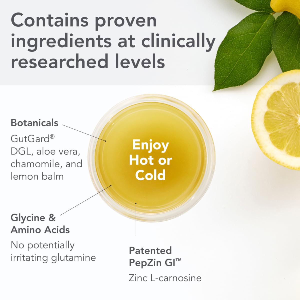 Bio-Botanical Research Biocidin Drink Mix - GI InnerCalm - Support Digestive Health, GI Detox, Healthy Mood & Sense of Relaxation - Soothing Formula with Glycine & No Glutamine (30 Stick Packs) Bio-Botanical Research uk supplements