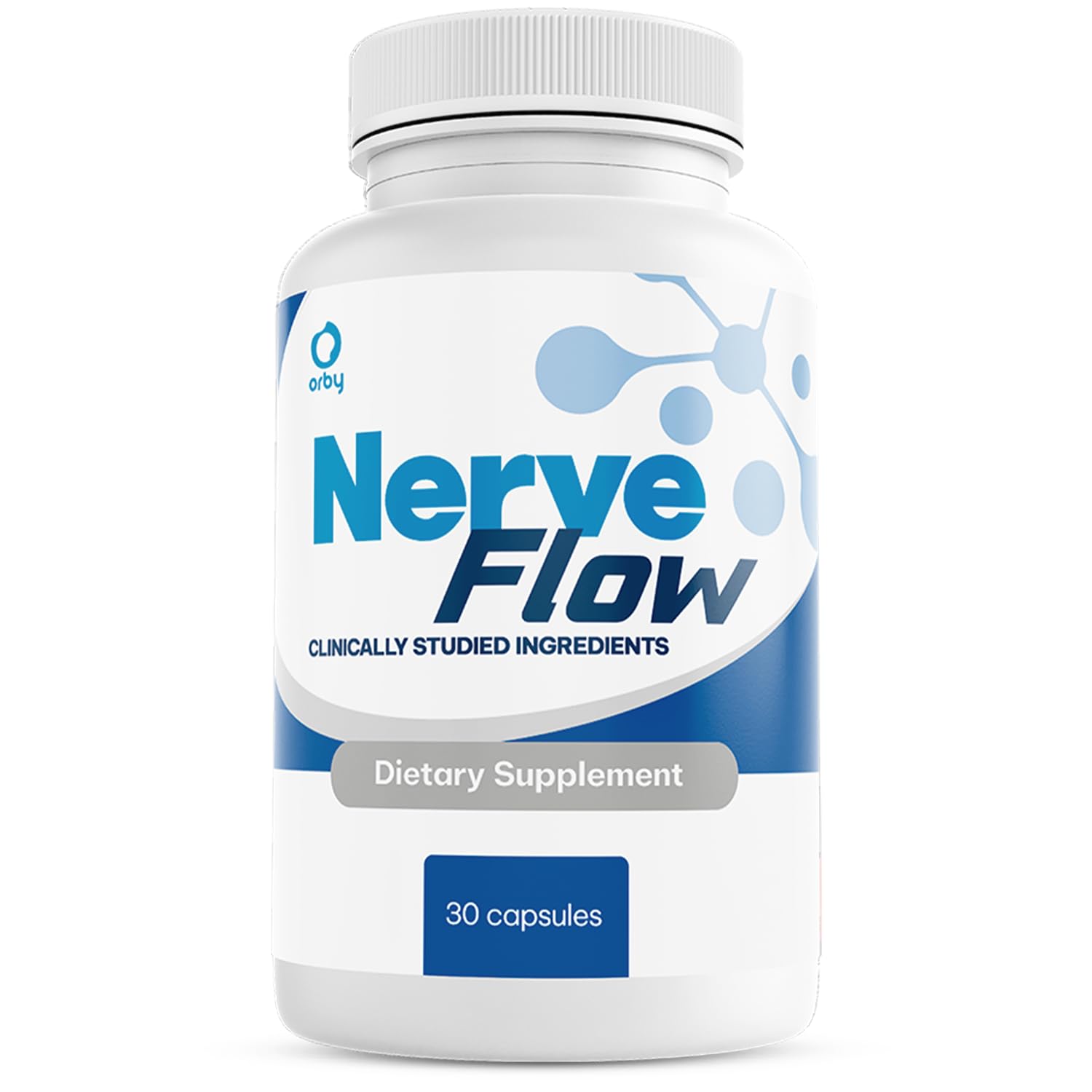 Orby NerveFlow – Natural Daily Wellness Supplement with Magnesium, Turmeric & CoQ10 – Non-GMO, GMP Certified, Made in USA – 30 Capsules, 1 Month Supply Orby uk supplements